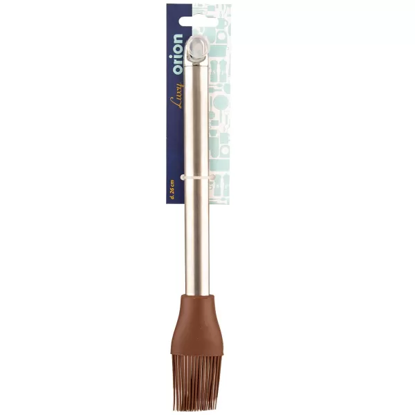 Mašlovačka silikon/nerez 26 cm LUXY hnědá