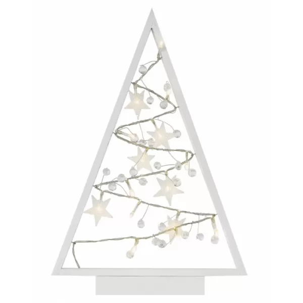 EMOS DCWW27 15LED WOOD TREE 2AA WW-dekorace stromeček