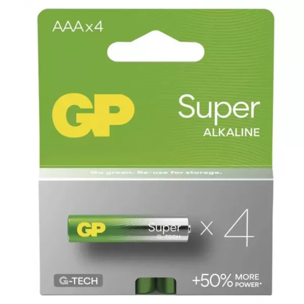 EMOS Baterie GP alkalická baterie SUPER AAA LR03 B01114 4ks/bal