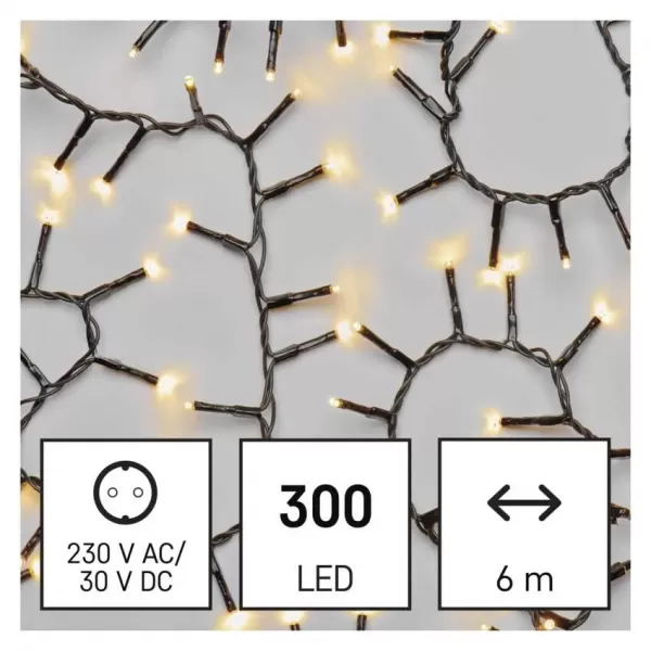 EMOS 300LED XMAS CLUSTER 6M WW D4BW04