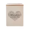 Dóza plech/dřevo 11,5x11,5x14 cm Mouka pol. SRDCE