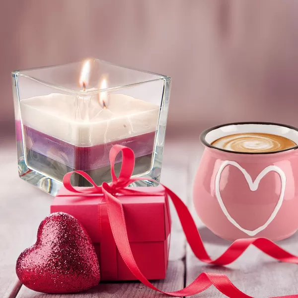 Svíčka sklo vonná SRDÍČKA spa zahrada