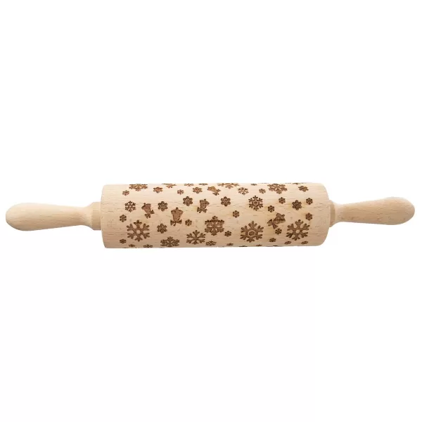 Váleček dřevo Dekor d. 20/38 cm VLOČKA