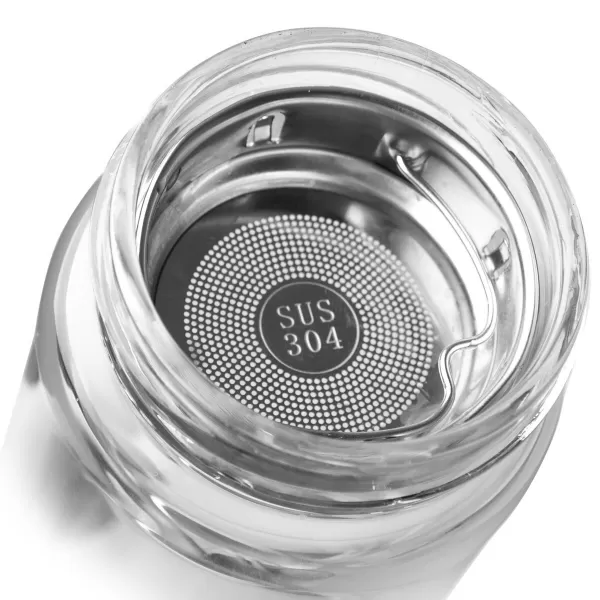 Láhev sklo/bambus víčko+sítko 0,45 l