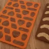 Forma silikon pracny mix tvarů 32 oranžová