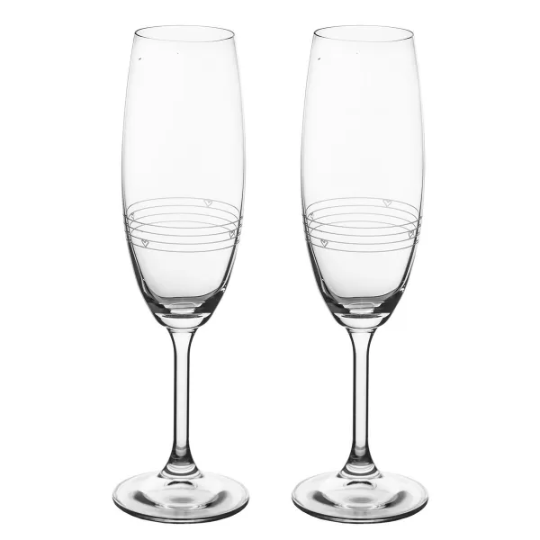 Sklenice SRDÍČKA 0,22 l sekt 2 ks