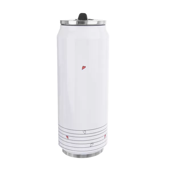 Termoska-plechovka nerez 0,5 l SRDÍČKA