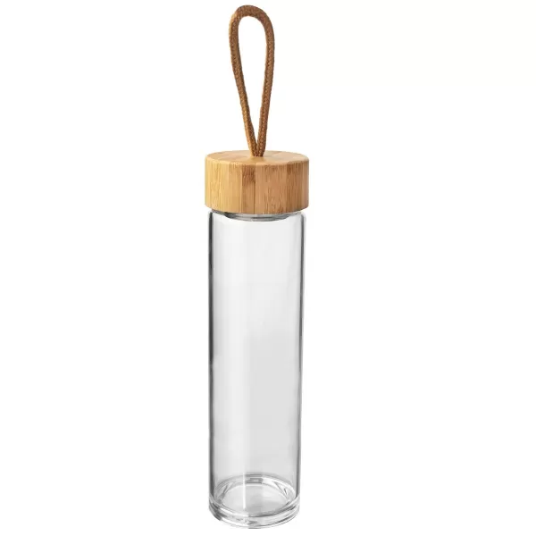 Láhev sklo/bambus víčko+sítko 0,5 l