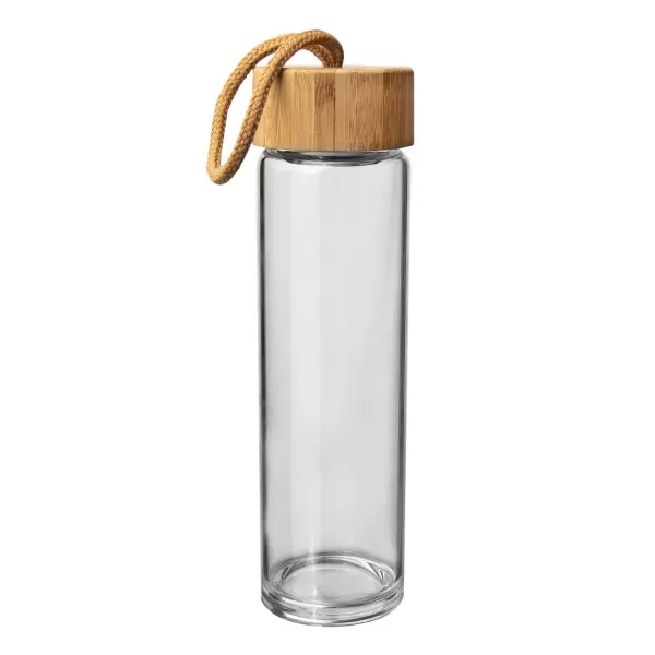 Láhev sklo/bambus víčko+sítko 0,45 l