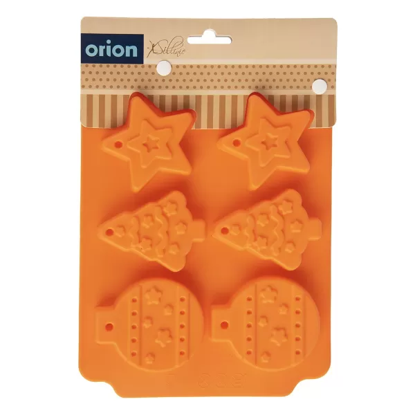 Forma silikon Vánoce ozdoby 6 oranžová