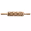 Váleček dřevo Dekor d. 20/38 cm Vánoce