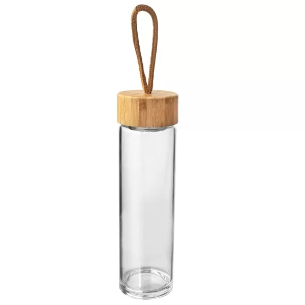 Láhev sklo/bambus víčko+sítko 0,45 l