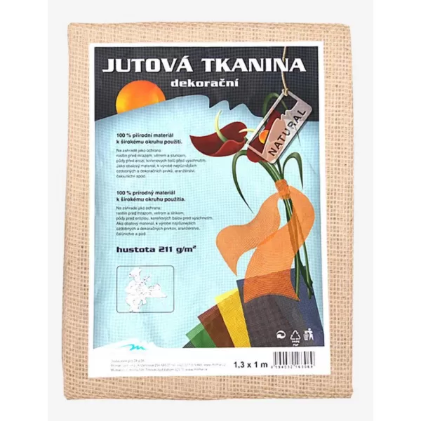 Jutová tkanina 1,3x1m přírodní