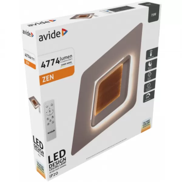 NIPEKO Svítidlo LED ZEN dřevo 75W 4774Lm