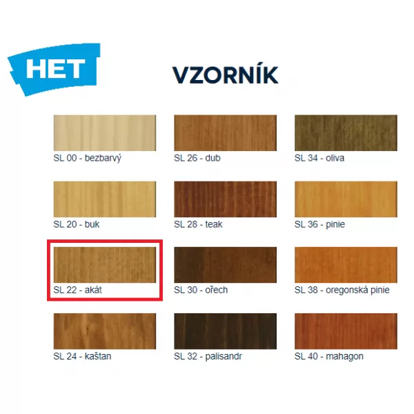 HET Soldecol Lazura 22 - Akát 0,75l