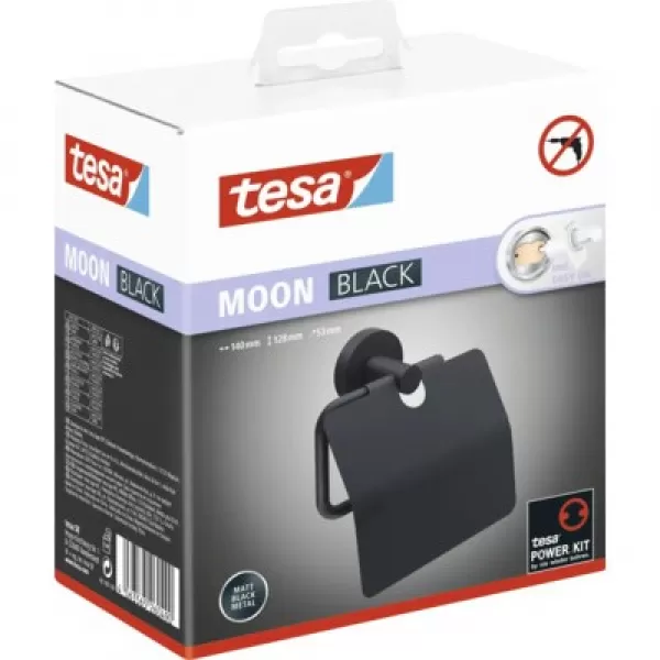 MOON Držák toaletního papíru Black TESA