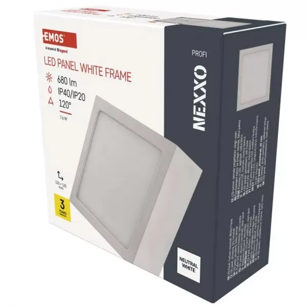 EMOS LED panel NEXXO př. čtv. 7,6W (ZM6125)