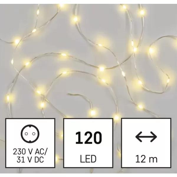EMOS 120LED XMAS DROP 12M T IP44 WW D3AW15