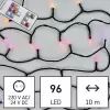 EMOS 96LED 10M IP44 TIMER RC RGB D4AA02