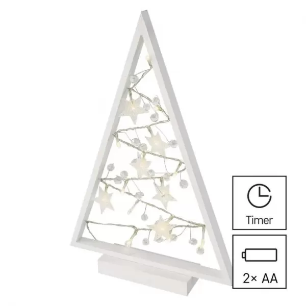 EMOS DCWW27 15LED WOOD TREE 2AA WW-dekorace stromeček