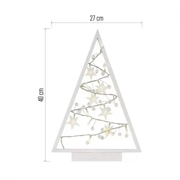 EMOS DCWW27 15LED WOOD TREE 2AA WW-dekorace stromeček