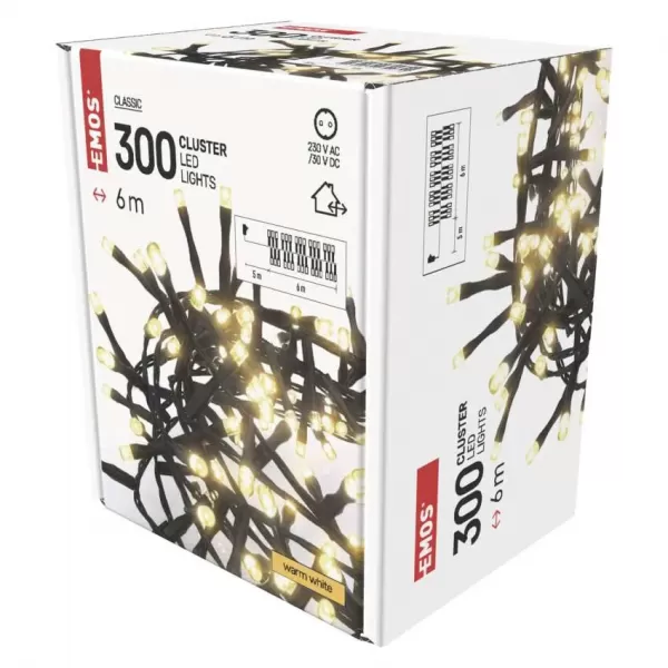 EMOS 300LED XMAS CLUSTER 6M WW D4BW04