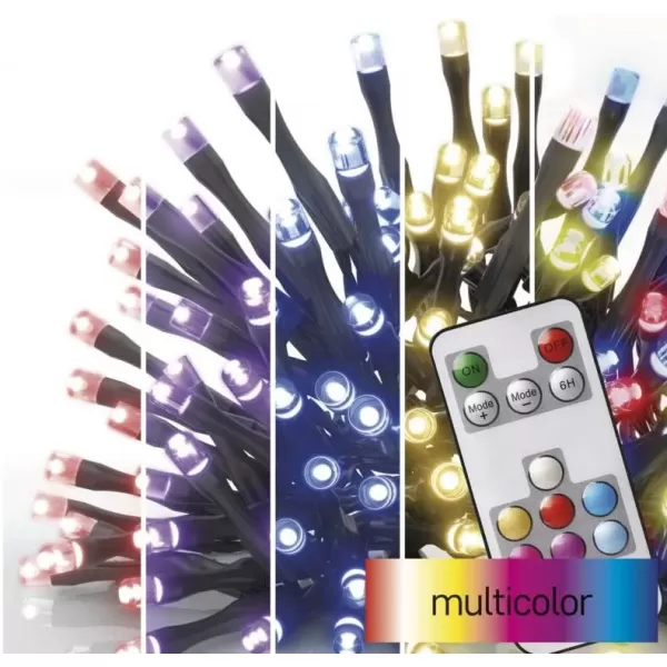 EMOS 96LED 10M IP44 TIMER RC RGB D4AA02