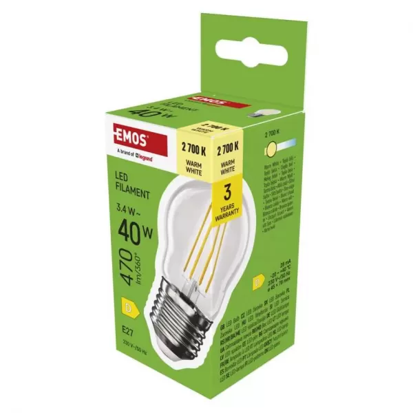 EMOS LED FLM MINI GLOBE 3,4W(40W) 470lm E27 WW(ZF6D22)