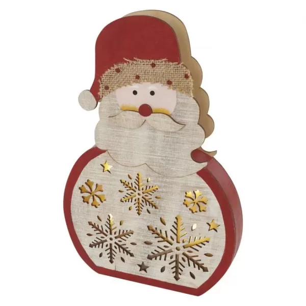 EMOS 5LED XMAS WOOD SANTA 2AA WW DCWW24