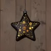 NIPEKO Dekor.hvězda černá 19cm LED