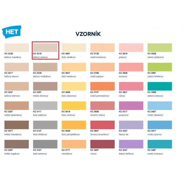 HET Klasik COLOR 0218 - béžový pískový - 7kg + 1kg