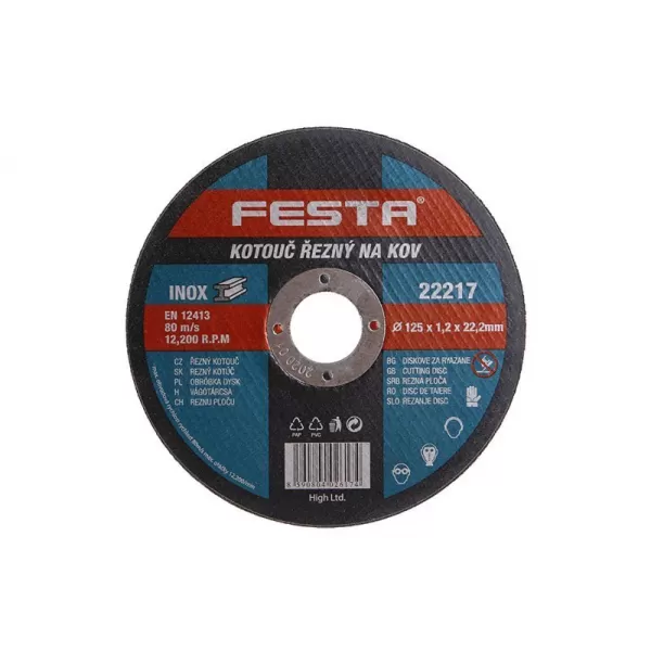 Kotouč řezný na kov 125x1.2x22.2mm