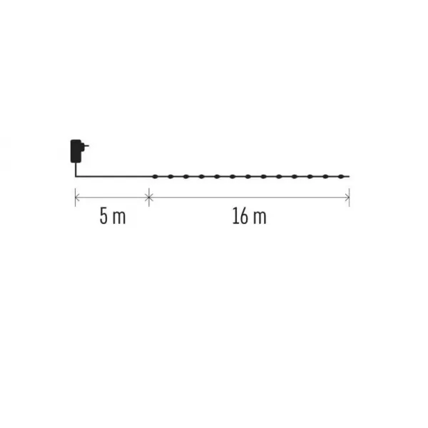 EMOS 160LED XMAS DROP 16M T IP44 WW D3AW16
