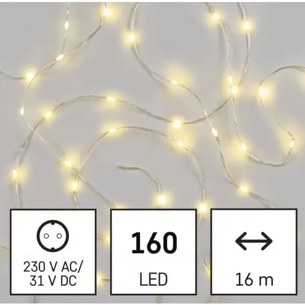 EMOS 160LED XMAS DROP 16M T IP44 WW D3AW16
