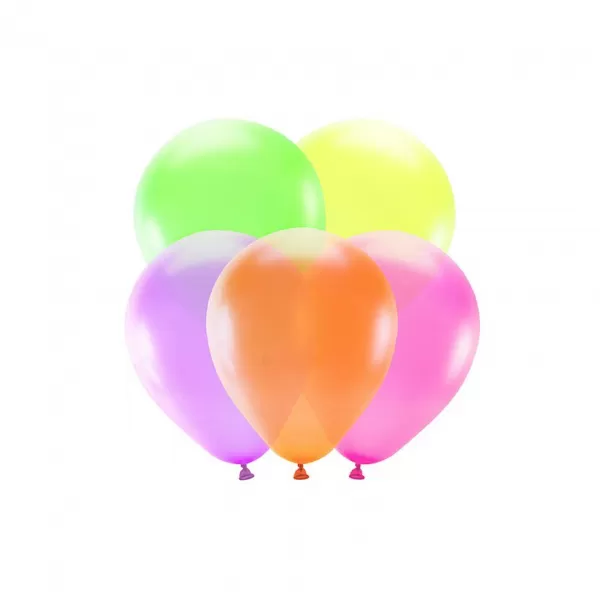Balónek latex neon 5 ks pr. 25 cm