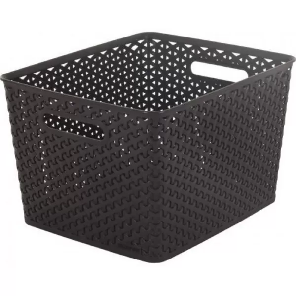 Box úložný RATTAN Y" STYLE L tm.hnědý