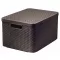 Box úložný RATTAN Style2 L hnědý s víkem