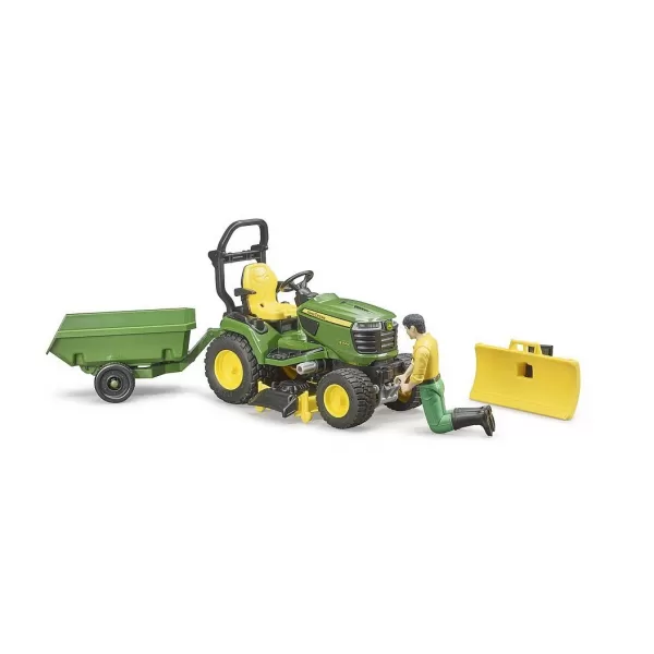 Užitkové vozy- bworld traktor John Deere s přívěsem a zahradníkem
