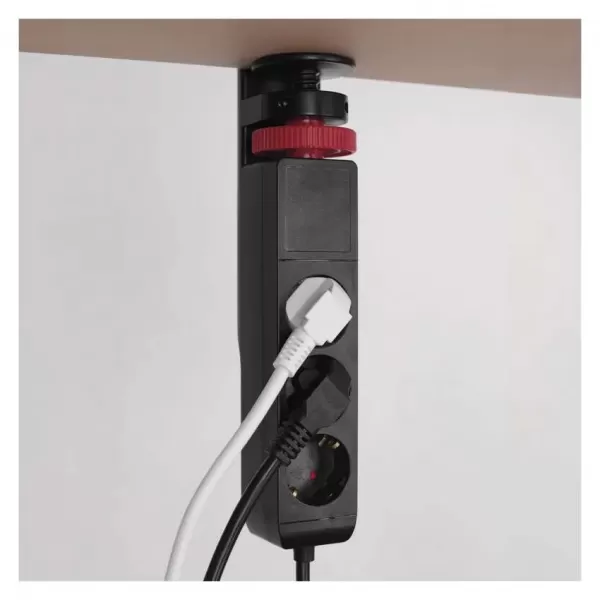 EMOS Prodlužovací kabel s vyp. fix. na stůl 3Z 1,5m + USB A+C, 1,5mm2 P1311PD