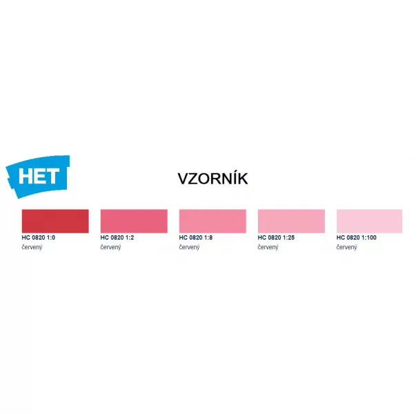 HETcolor 0820 - červená 1 kg