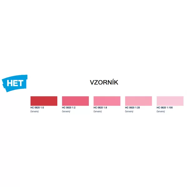 HETcolor 0820 - červená 0,35kg