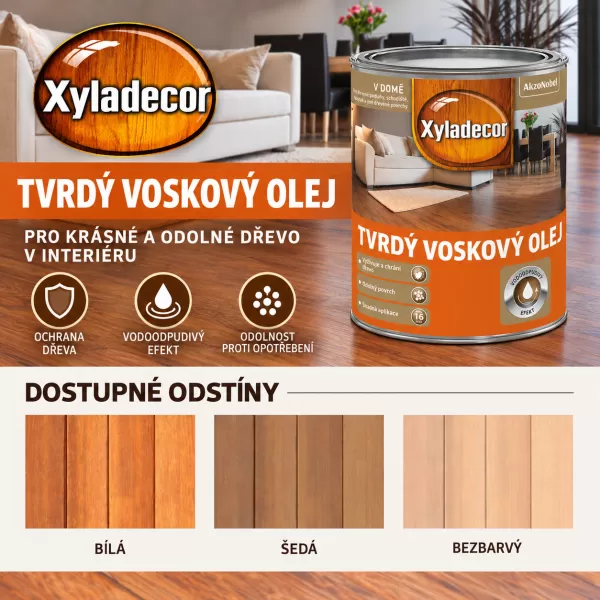 XD Olej tvrdý voskový White Wash 0,75l