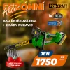 PROCRAFT Aku řetězová pila PKA33 + pracovní rukavice polyuretanové odolné proti proříznutí, L GL-CPU