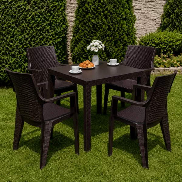Křeslo Amelia, wenge,polyratan MP1454