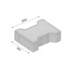 CSB-KOST 8cm šedá standard neskladba /9,072m2- vrstva 1,008m2(36ks)