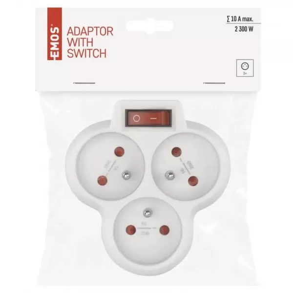 EMOS Zásuvka rozbočovací 3x P0026S