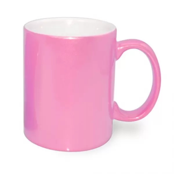 Hrnek kamenina růžový perleť 330 ml