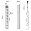 EMOS PRODLUŽKA 5Z 3M S VYP. 1,5MM + USB A+C FAST CHARGING P1513PD