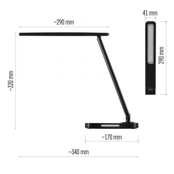 EMOS LED stolní lampa CARSON černá Z7618B