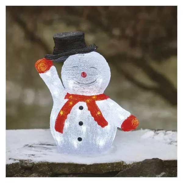 EMOS 40LED SNOWMAN IP44 CW DCFC18 sněhulák